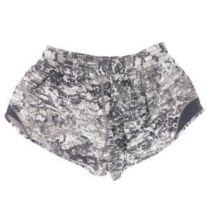 lululemon athletica Gray Black Printed Athletic Shorts